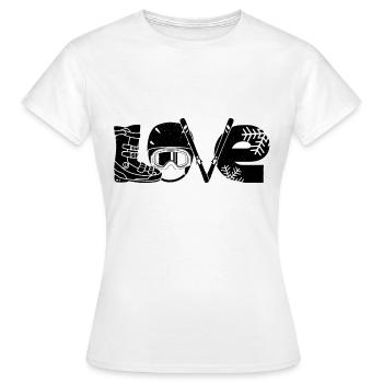 Tee-shirt coureur de ski | Apre ski cadeaux au domaine skiable - T-shirt Femme - blanc - Devant - AI Model Female 172 dark (172cm)