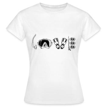 Divers | Diving Diving Sports Diving Certificate Gifts - T-shirt Femme - blanc - Devant - AI Model Female 172 dark (172cm)