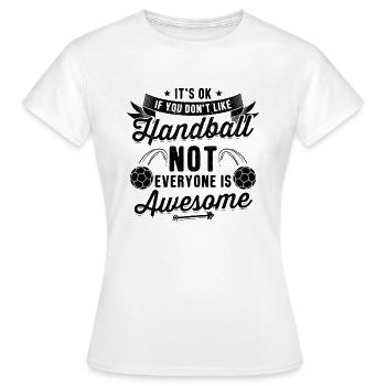 Joueur de handball | Cadeaux de sport d'équipe de joueur de handball - T-shirt Femme - blanc - Devant - AI Model Female 172 dark (172cm)