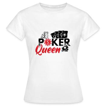 Poker Frauen Mädchen | Pokern Pokerface Geschenke - Frauen T-Shirt - Weiß - Vorne - AI Model Female 172 dark (172cm)