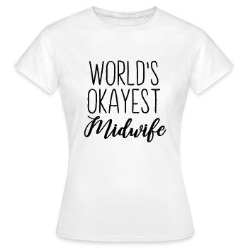 Sage-femme | Profession sage-femme cadeau de sage-femme - T-shirt Femme - blanc - Devant - AI Model Female 172 dark (172cm)