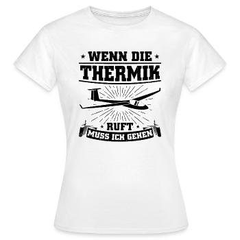 Pilote de planeur Thermik Cadeau de paroles glissantes - T-shirt Femme - blanc - Devant - AI Model Female 172 dark (172cm)