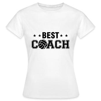 Entraîneur de volleyball | Cadeaux d'entraînement de sport d'équipe - T-shirt Femme - blanc - Devant - AI Model Female 172 dark (172cm)
