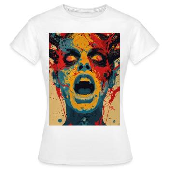 The Female Devil - Frauen T-Shirt - Weiß - Vorne - AI Model Female 172 dark (172cm)