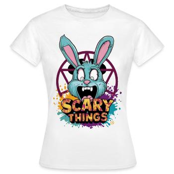 Bunny - Comicstyle, Pentagramm, Hase - Frauen T-Shirt - Weiß - Vorne - AI Model Female 172 dark (172cm)