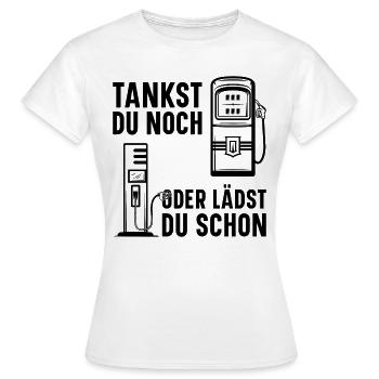 Station de recharge pour voiture électrique Station de remplissage de voiture électrique - T-shirt Femme - blanc - Devant - AI Model Female 172 dark (172cm)