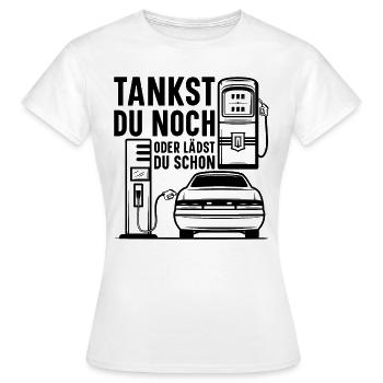 Station de remplissage de voiture électrique Station de recharge de voiture électrique - T-shirt Femme - blanc - Devant - AI Model Female 172 dark (172cm)