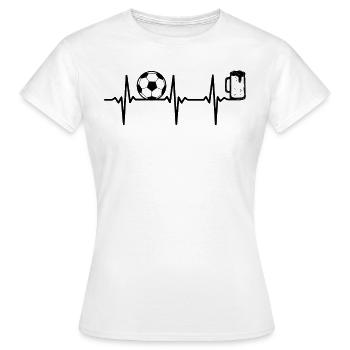 Soccer Heartbeat Beer Soccer Player - Frauen T-Shirt - Weiß - Vorne - AI Model Female 172 dark (172cm)