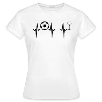 Soccer Heartbeat Wine Soccer Player - Frauen T-Shirt - Weiß - Vorne - AI Model Female 172 dark (172cm)