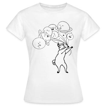 Planètes du système solaire - Aérospatiale Drôle de lama Alpag - T-shirt Femme - blanc - Devant - AI Model Female 172 dark (172cm)
