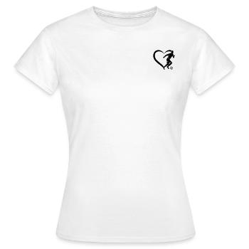 Soccer Player Heart Soccer Ball Heart Soccer Playe - Frauen T-Shirt - Weiß - Vorne - AI Model Female 172 dark (172cm)