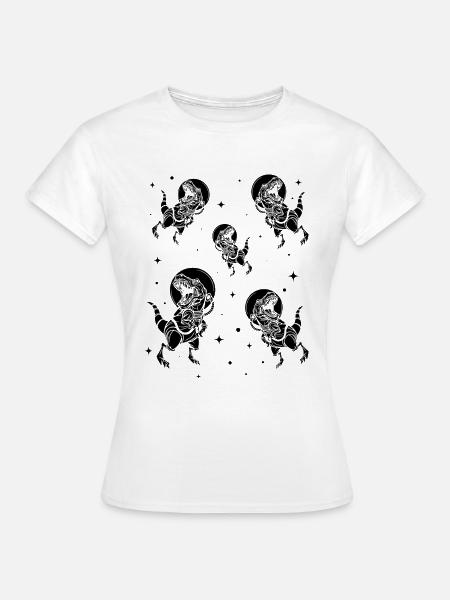 Dino Astronaut - Space Exploration Dinosaur Astron - Frauen T-Shirt - Weiß