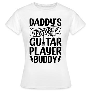 Newborn Guitar Player - Daddy's Future Guitar Play - Frauen T-Shirt - Weiß - Vorne - AI Model Female 172 dark (172cm)