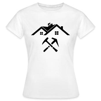 Roofer Roof Worker Roofing Roofer - Frauen T-Shirt - Weiß - Vorne - AI Model Female 172 dark (172cm)