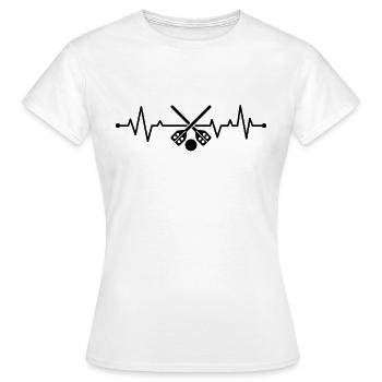 Joueur de ballon-balai bâton de ballon-balai ballon-balai Heartbe - T-shirt Femme - blanc - Devant - AI Model Female 172 dark (172cm)