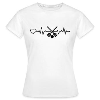 Joueur de ballon-balai bâton de ballon-balai ballon-balai Heartbe - T-shirt Femme - blanc - Devant - AI Model Female 172 dark (172cm)