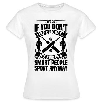 Citations de cricket Joueur de cricket Cricket Cricket - T-shirt Femme - blanc - Devant - AI Model Female 172 dark (172cm)