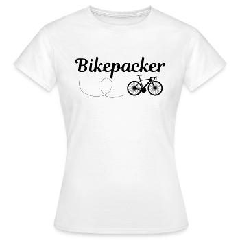 Vélo de gravier Bikepacker - T-shirt Femme - blanc - Devant - AI Model Female 172 dark (172cm)