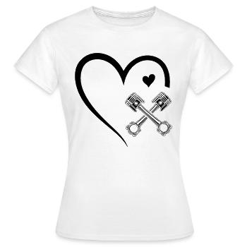 Mécanique automatique Cardio Mécanique piston - T-shirt Femme - blanc - Devant - AI Model Female 172 dark (172cm)