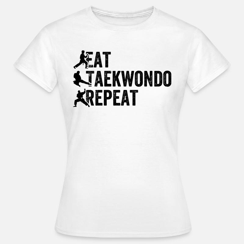 Spis Taekwondo Repeat - Taekwondo - T-skjorte for kvinner - hvit