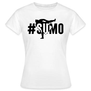 #sumo - Sumo Arts martiaux Japon Sumo Wrestling - S - T-shirt Femme - blanc - Devant - AI Model Female 172 dark (172cm)