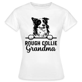 Rough Collie Dog Lover - Rough Collie Grandma - Women's T-Shirt - white - Front - AI Model Female 172 dark (172cm)