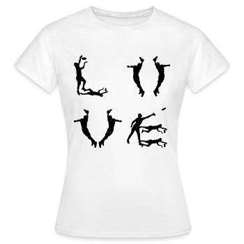 Love Disc Golf - Disc Golfer Disc Golfing - Frauen T-Shirt - Weiß - Vorne - AI Model Female 172 dark (172cm)