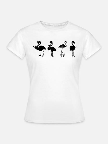 Party Flamingos Funny Flamingos - Frauen T-Shirt - Weiß