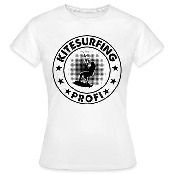 Kitesurfing Profi - Kiteboarding Kitesurfer - Frauen T-Shirt - Weiß - Vorne - AI Model Female 172 dark (172cm)