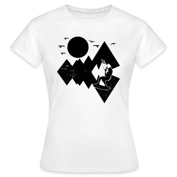 Kitesurfer Kitesurfing Watersports Kiteboarding - Frauen T-Shirt - Weiß - Vorne - AI Model Female 172 dark (172cm)