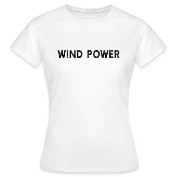 Énergie éolienne - Énergie éolienne Énergie renouvelable - T-shirt Femme - blanc - Devant - AI Model Female 172 dark (172cm)