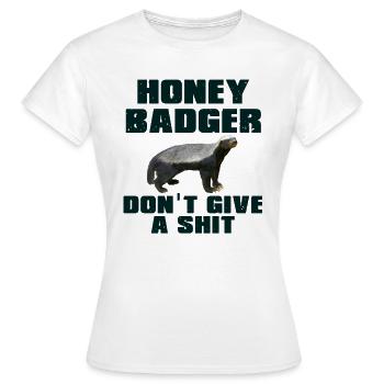 Honig-Dachs geben nicht ein Bumsen - Frauen T-Shirt - Weiß - Vorne - AI Model Female 172 dark (172cm)