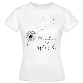 Faire un vœu de pissenlit Blowball Facilité - T-shirt Femme - blanc - Devant - AI Model Female 172 dark (172cm)