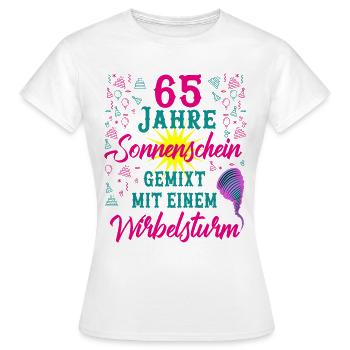 65 Geburtstag Frauen Geschenk 65 Jahre Geburtstag - Frauen T-Shirt - Weiß - Vorne - AI Model Female 172 dark (172cm)