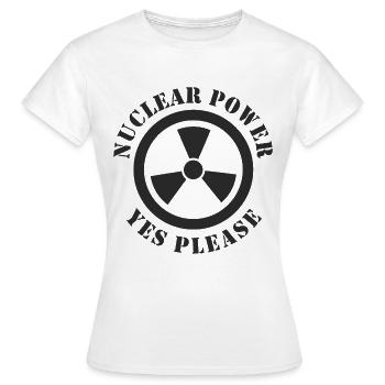 L’énergie nucléaire, oui s’il vous plaît, l’énergie nucléaire - T-shirt Femme - blanc - Devant - AI Model Female 172 dark (172cm)