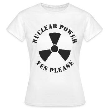 L’énergie nucléaire, oui s’il vous plaît, l’énergie nucléaire - T-shirt Femme - blanc - Devant - AI Model Female 172 dark (172cm)