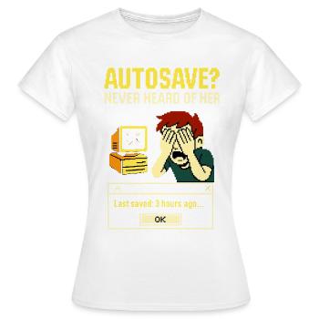 Digitaler Albtraum: Speicher vergessen - Frauen T-Shirt - Weiß - Vorne - AI Model Female 172 dark (172cm)