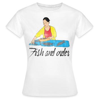 Frischer Fisch Markt - Frauen T-Shirt - Weiß - Vorne - AI Model Female 172 dark (172cm)