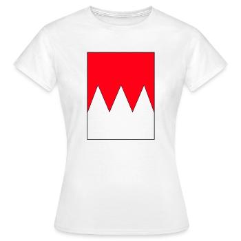 Franconian rake coat of arms symbol francs - Women's T-Shirt - white - Front - AI Model Female 172 dark (172cm)
