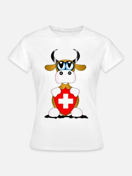Kuh Schweiz - Frauen T-Shirt - Weiß