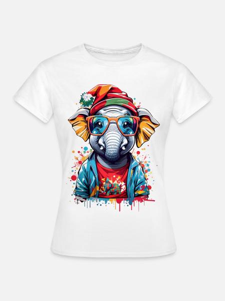 Coole Elefant - Frauen T-Shirt - Weiß
