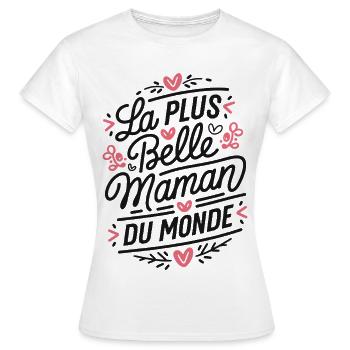 The Most Beautiful Mom in the World - Women's T-Shirt - white - Front - AI Model Female 172 dark (172cm)