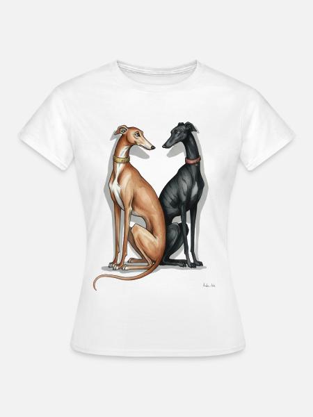 Zwei Galgos - Frauen T-Shirt - Weiß