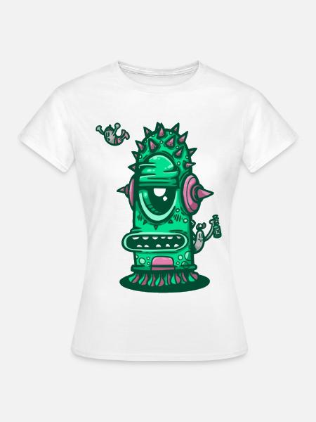 Retro-Musical-Dornenmonster - Frauen T-Shirt - Weiß