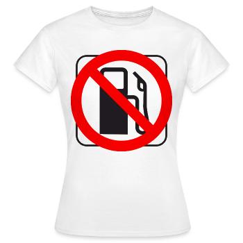 Stop Schild Tanksäule Benzin-Dieselpreise - Frauen T-Shirt - Weiß - Vorne - AI Model Female 172 dark (172cm)