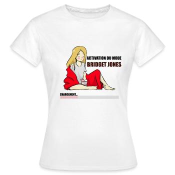 Activation du mode Bridget Jones - T-shirt Femme - blanc - Devant - AI Model Female 172 dark (172cm)
