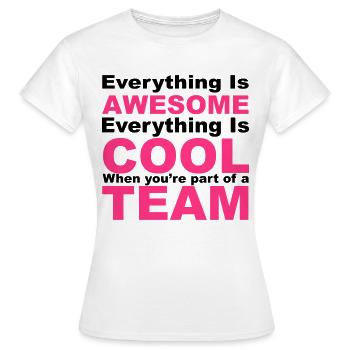 Awesome - Women's T-Shirt - white - Front - AI Model Female 172 dark (172cm)