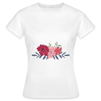 Blumenstrauss - Frauen T-Shirt - Weiß - Vorne - AI Model Female 172 dark (172cm)