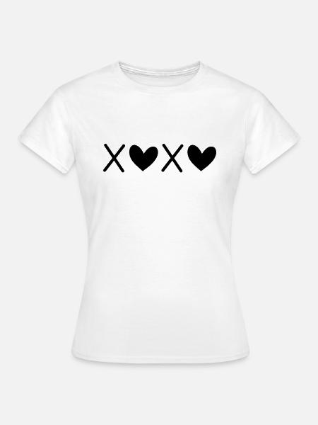 XOXO Lovers Valentines day Gift Couples Matching - Frauen T-Shirt - Weiß