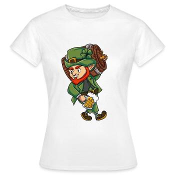 Grüner Kobold - Frauen T-Shirt - Weiß - Vorne - AI Model Female 172 dark (172cm)
